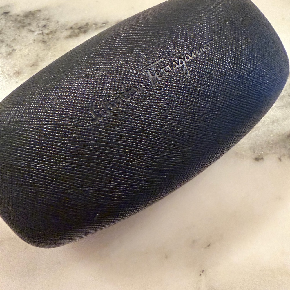 Salvatore Ferragamo Dark Textured Sunglasses Case